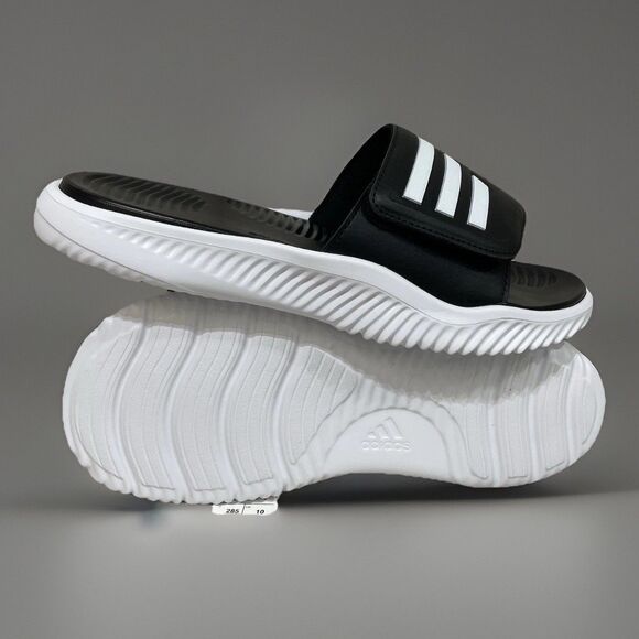 Adidas Alphabounce 2.0 Slides Sandals Black White Mens Size 12 New In Box GY9415
